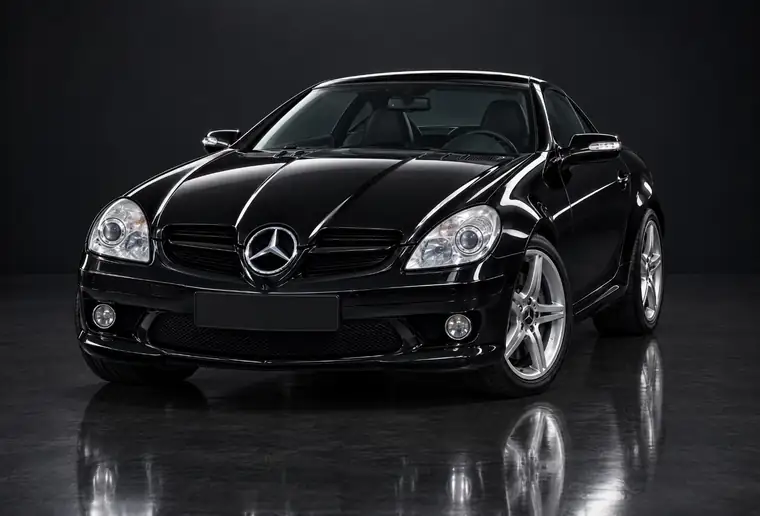 Mercedes-Benz SLK aus dem Bestand im Studio (KI-Visualisierung)